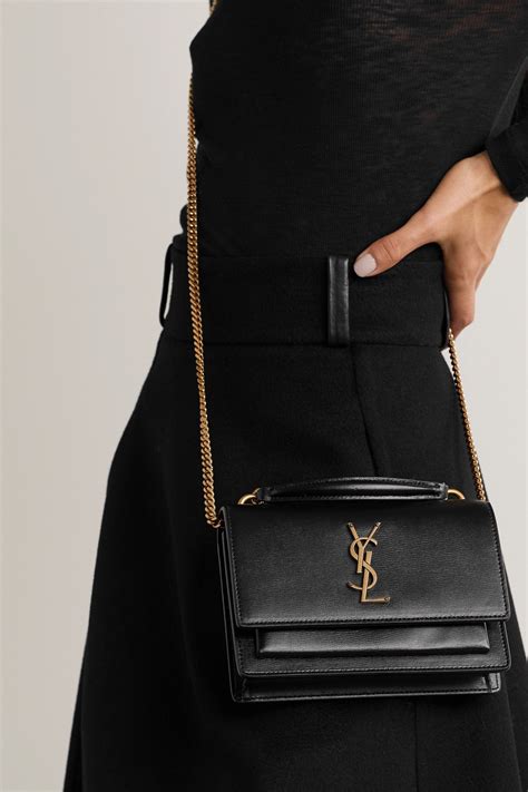 ysl sunset medium chain bag in smooth leather|ysl small sunset bag.